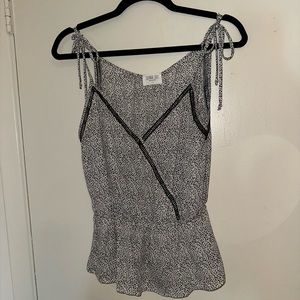 black and white speckled tank top